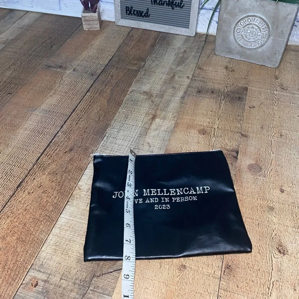 💜 John Mellencamp cosmetic Zipped Bag Live And In Person 2023 Tour New